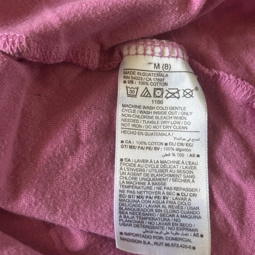 Old Navy pink dog print short sleeve tee in size M